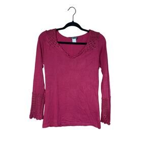 Venus Women’s Lightweight Sweater Red Size M Soft Knit Casual Layering GUC